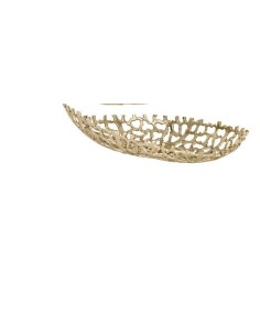 Centrotavola traforato Kimitsu in alluminio oro, 43x19 cm | Eglo -EGLO
