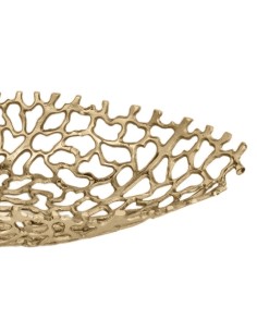 Centrotavola traforato Kimitsu in alluminio oro, 43x19 cm | Eglo -EGLO 2