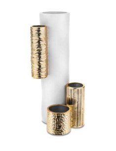Portavaso Modular in resina marmorino oro lucido, H 34 cm | Bongelli Preziosi -BONGELLI PREZIOSI 2