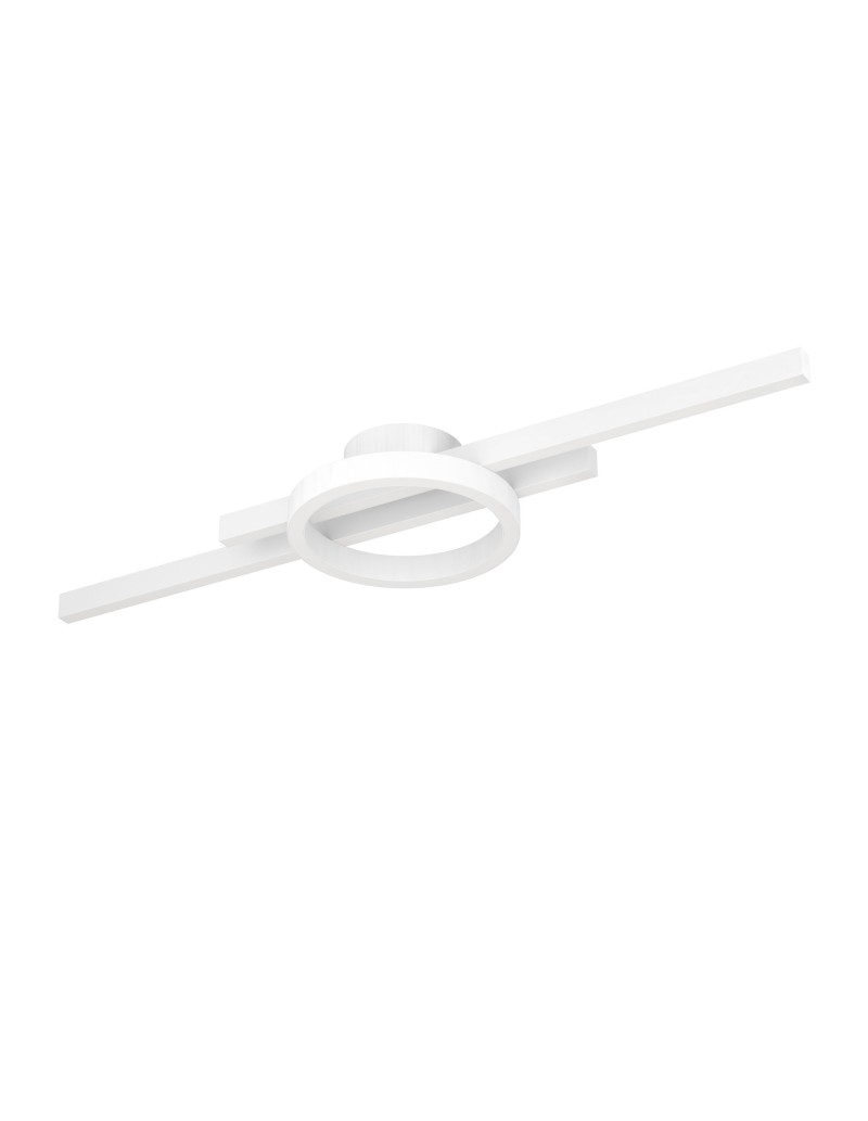Plafoniera LED Amandolo linea e cerchio 77,5 cm bianca, RGB+CCT con telecomando | Eglo -EGLO