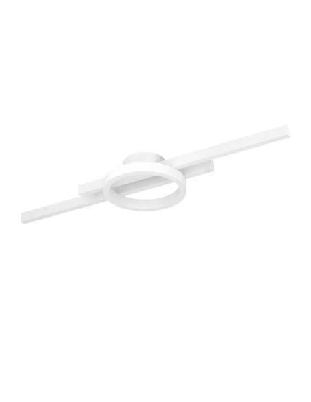 Plafoniera LED Amandolo linea e cerchio 77,5 cm bianca, RGB+CCT con telecomando | Eglo -EGLO