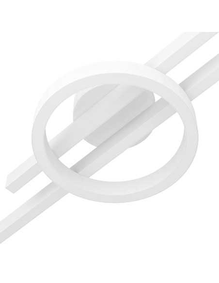 Plafoniera LED Amandolo linea e cerchio 77,5 cm bianca, RGB+CCT con telecomando | Eglo -EGLO