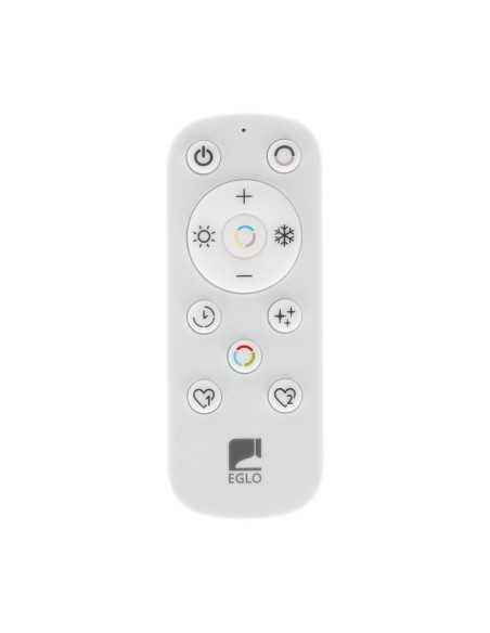 Plafoniera LED Amandolo linea e cerchio 77,5 cm bianca, RGB+CCT con telecomando | Eglo -EGLO