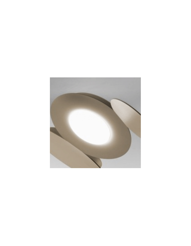 Plafoniera Mickey a 4 dischi in metallo sabbia, L 75 cm, 4 x GX53, parete o soffitto | Cattaneo -CATTANEO