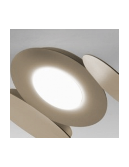 Plafoniera Mickey a 4 dischi in metallo sabbia, L 75 cm, 4 x GX53, parete o soffitto | Cattaneo -CATTANEO