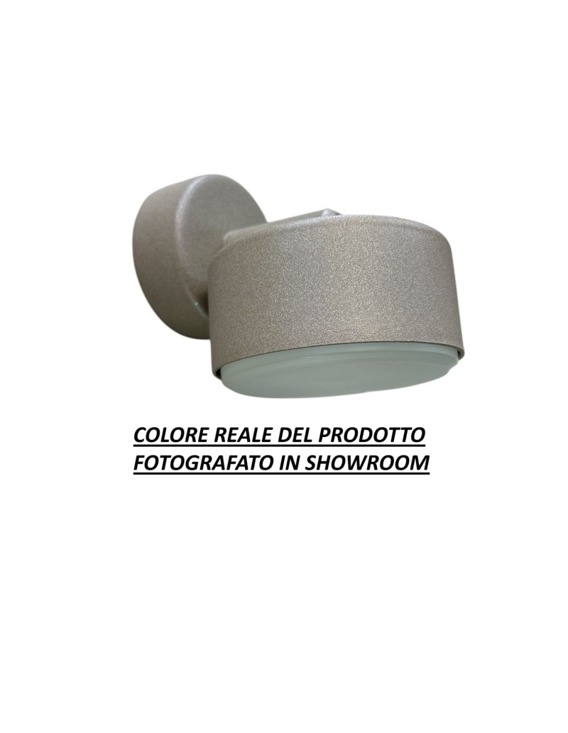 Binario con 6 faretti orientabili Edra in metallo verniciato sabbia, GX53 | Top Light -TOP LIGHT