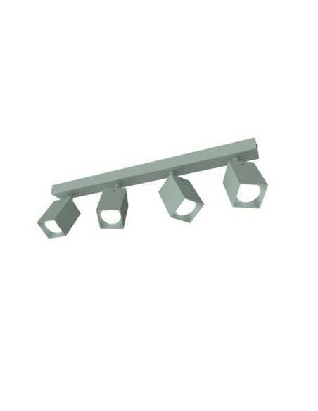 Barra con faretti Brick in metallo verde iceberg, L 60 cm, GU10 | Lumicom -LUMICOM