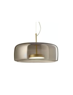Lampada a sospensione LED Jube a cupola Ø 38 in vetro fumé e oro satinato, 13 W | Vistosi -VISTOSI