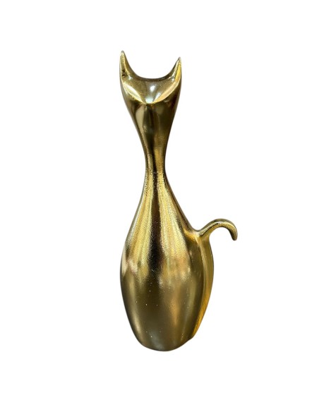Statua Gatto stilizzato in metallo oro, H 20 cm | Eglo -EGLO
