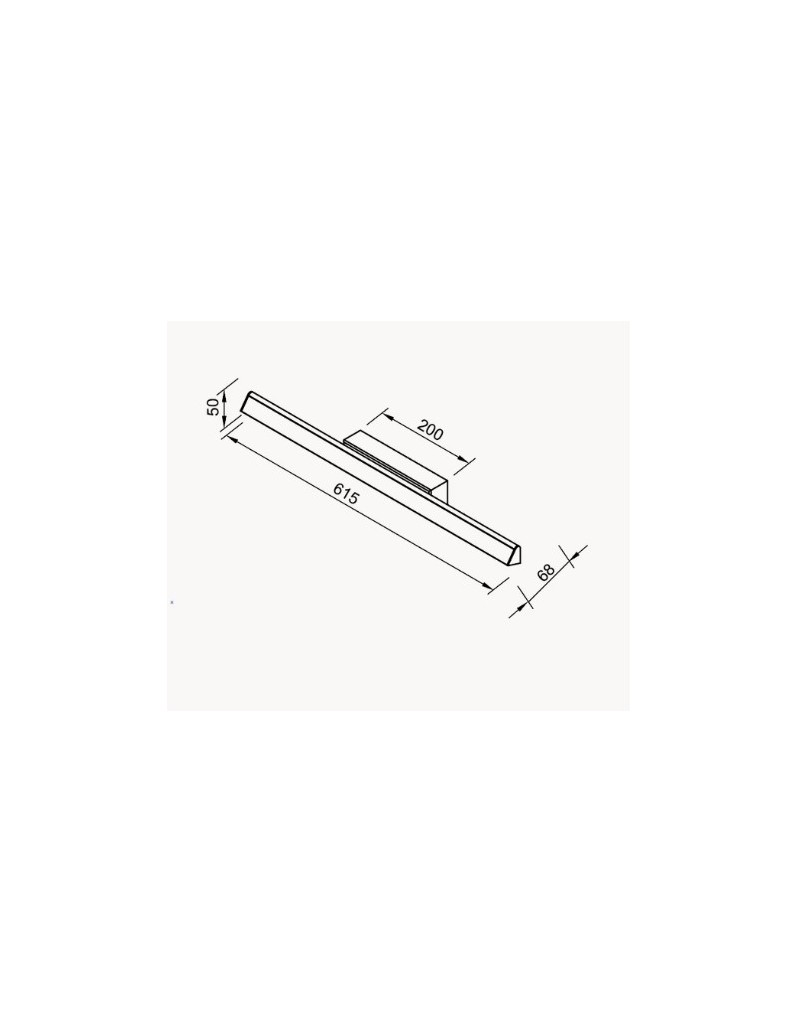 Applique LED lineare Lineal finitura oro, 61,5 cm, 22 W 3000 K | Mantra -MANTRA