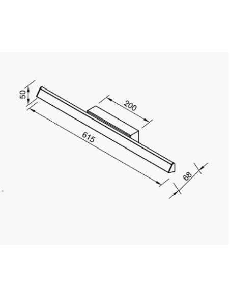 Applique LED lineare Lineal finitura oro, 61,5 cm, 22 W 3000 K | Mantra -MANTRA