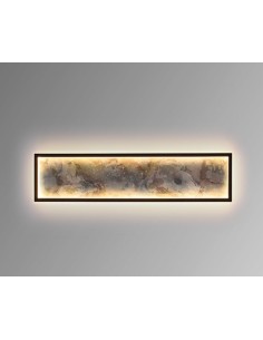 Applique plafoniera LED 61x15 cm in metallo nero e ardesia, 52 W CCT | Schuller -SCHULLER 2