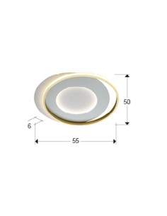 Plafoniera LED Limbos 58x50 cm, 40 W 3000 K, spessore 6 cm | Schuller -SCHULLER 2