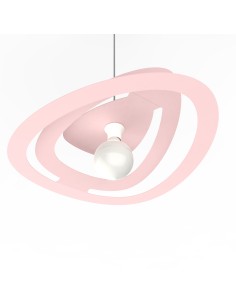 Sospensione ellittica Dilate 60x51 a taglio laser in metallo rosa Lotus Pink, E27 | Lumicom -LUMICOM 2
