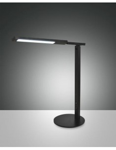 Lampada da tavolo tecnica LED Ideal in alluminio nero snodabile, CCT touch | Fabas Luce -FABAS LUCE