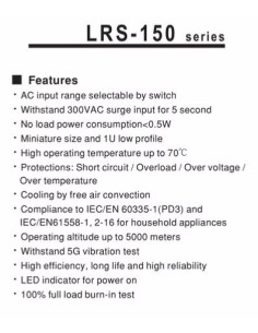 Alimentatore Meanwell LRS-150-24 per strip LED, 150 W 24 V DC, IP20 | Innovatech -INNOVATECH 2