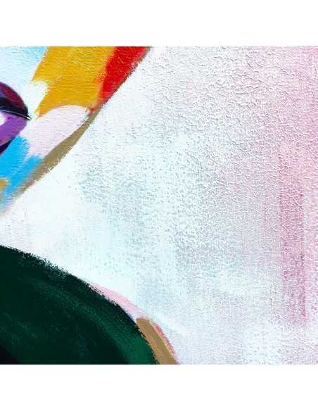 Quadro United Colors 80x120 cm donna con turbante, dipinto a mano su tela | Agave -AGAVE