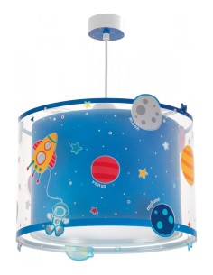 Lampadario per bambini Planets sistema solare blu 1 luce, si illumina al buio | Dalber -DALBER