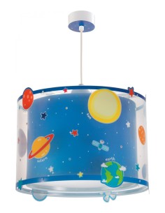 Lampadario per bambini Planets sistema solare blu 1 luce, si illumina al buio | Dalber -DALBER 2