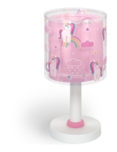 Lampada da comodino per bambini Unicorns unicorni rosa, si illumina al buio | Dalber -DALBER