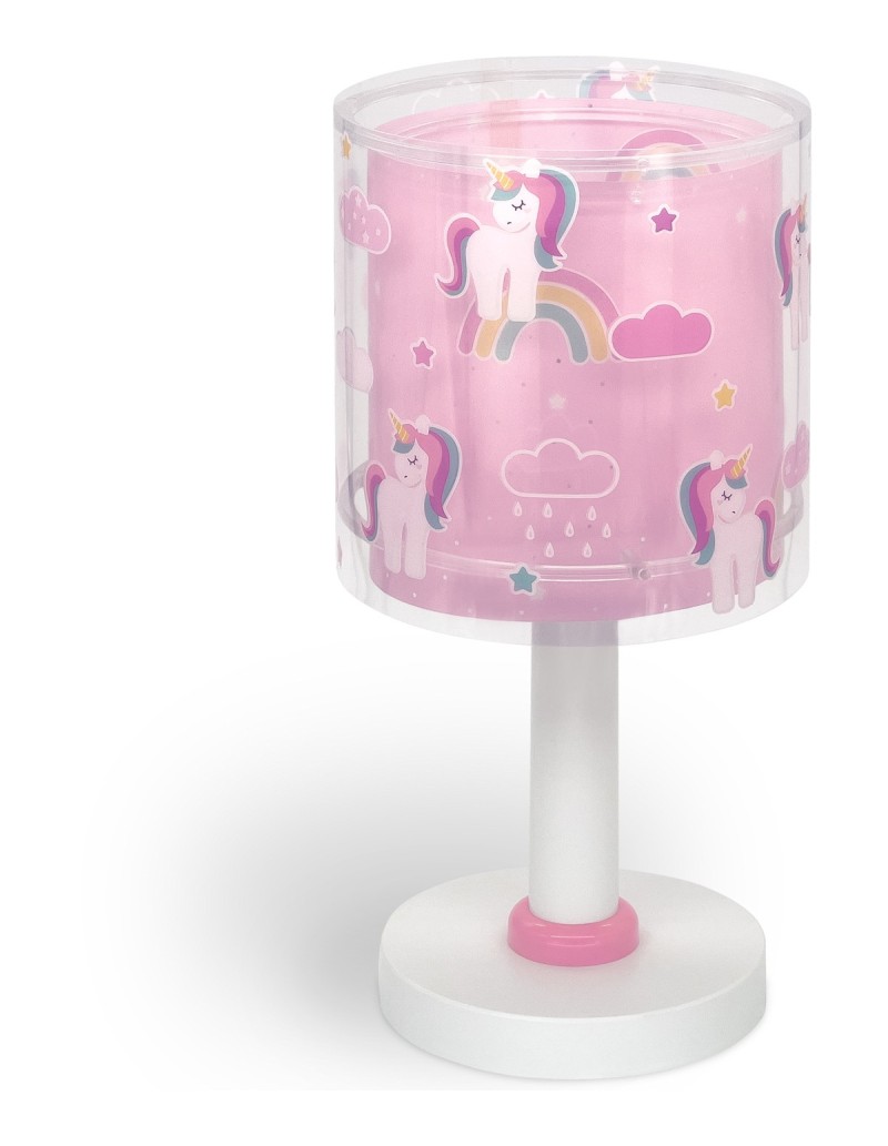 Lampada da comodino per bambini Unicorns unicorni rosa, si illumina al buio | Dalber -DALBER