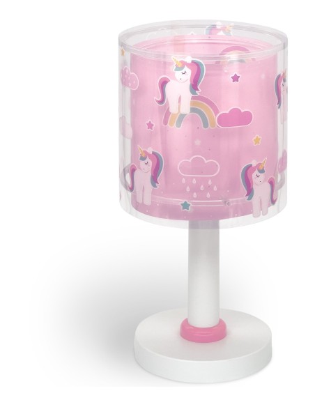 Lampada da comodino per bambini Unicorns unicorni rosa, si illumina al buio | Dalber -DALBER