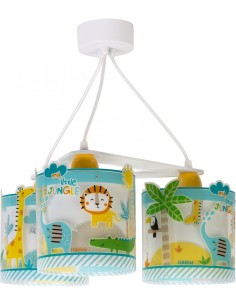 Lampadario per bambini My Little Jungle giungla 3 luci, si illumina al buio | Dalber -DALBER