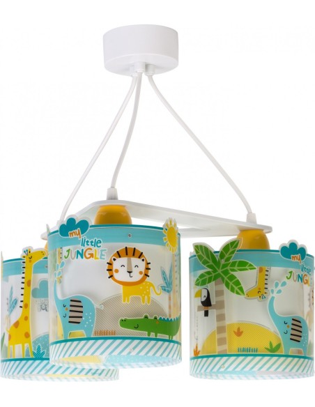 Lampadario per bambini My Little Jungle giungla 3 luci, si illumina al buio | Dalber -DALBER
