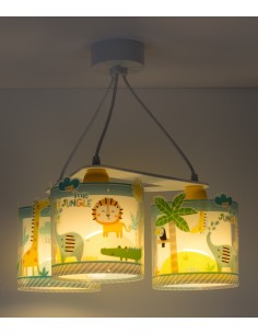 Lampadario per bambini My Little Jungle giungla 3 luci, si illumina al buio | Dalber -DALBER 2