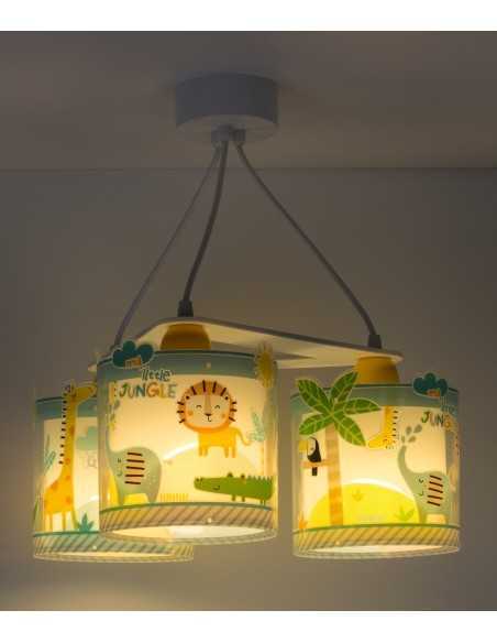 Lampadario per bambini My Little Jungle giungla 3 luci, si illumina al buio | Dalber -DALBER