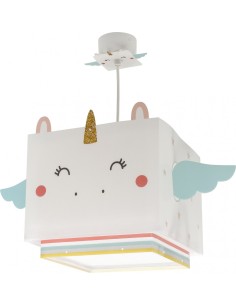 Lampadario per bambini Little Unicorn a forma di unicorno bianco, 1 luce | Dalber -DALBER