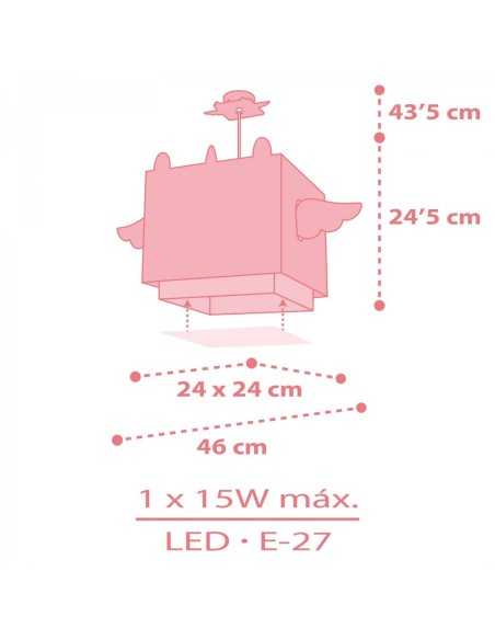 Lampadario per bambini Little Unicorn a forma di unicorno bianco, 1 luce | Dalber -DALBER