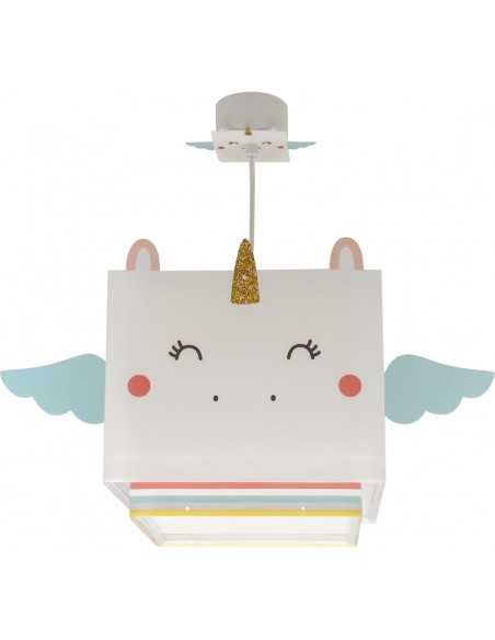 Lampadario per bambini Little Unicorn a forma di unicorno bianco, 1 luce | Dalber -DALBER