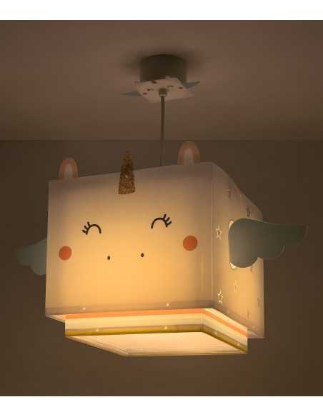 Lampadario per bambini Little Unicorn a forma di unicorno bianco, 1 luce | Dalber -DALBER