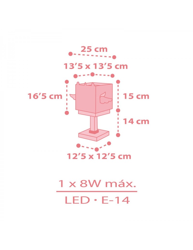 Lampada da comodino per bambini Little Unicorn a forma di unicorno bianco | Dalber -DALBER
