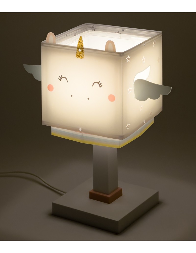 Lampada da comodino per bambini Little Unicorn a forma di unicorno bianco | Dalber -DALBER