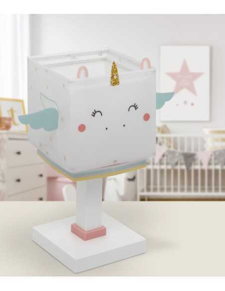 Lampada da comodino per bambini Little Unicorn a forma di unicorno bianco | Dalber -DALBER