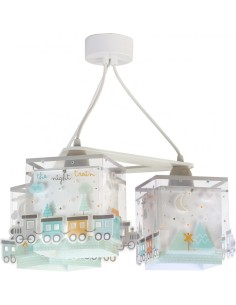Lampadario per bambini The Night Train treno 3 luci, si illumina al buio | Dalber -DALBER