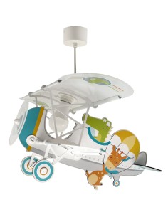 Lampadario per bambini Little Crocodile coccodrillo in aereo, si illumina al buio | Dalber -DALBER