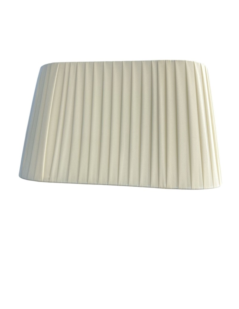 Applique Capri 40 cm in tessuto fasciato avorio, 2 luci E27 | Porreca -PORRECA