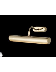 Reglette da quadro Lettura in ottone oro satinato, 36 cm, 2 E14 | Porreca -PORRECA