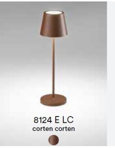 Lampada da tavolo LED ricaricabile Diva corten, IP54, dimmer touch | Perenz -PERENZ