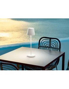 Lampada da tavolo LED ricaricabile Diva bianco, IP54, dimmer touch | Perenz -PERENZ