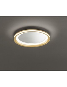 Plafoniera LED Mirò Ø 60 cm in metallo oro con interno specchiato, 59 W 3000 K | Perenz -PERENZ 2