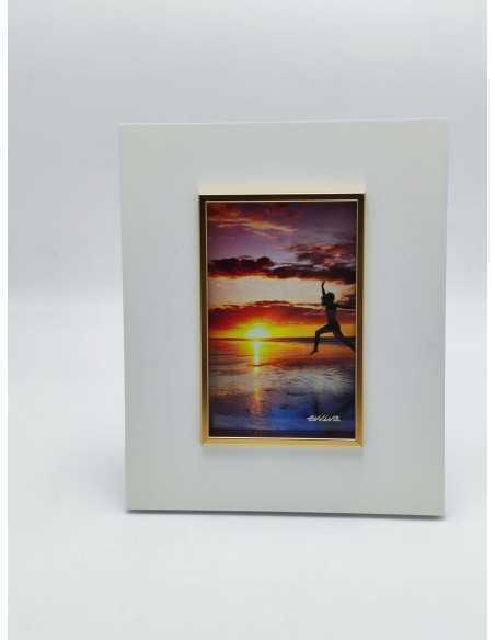 Cornice in legno con bordo in metallo, foto 10x15 | Evviva -Evviva