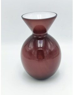 Vaso in vetro soffiato porpora collezione Ninive, H 30 cm | Evviva -evviva