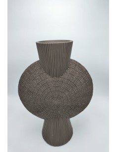 Vaso con finitura a rilievo in poliresina, H 43,5 cm | Evviva -evviva