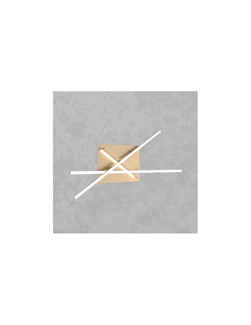 Plafoniera applique LED in alluminio oro forma irregolare 92x45 cm, 50 W CCT | Top Light -TOP LIGHT