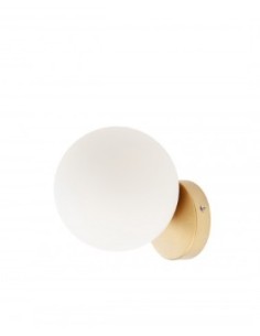 Applique Volley in metallo oro con diffusore in vetro bianco opale, E14 | Redo -REDO GROUP