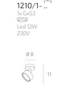 Faretto spot orientabile Edra in metallo verniciato bianco, GX53 | Top Light -TOP LIGHT 2